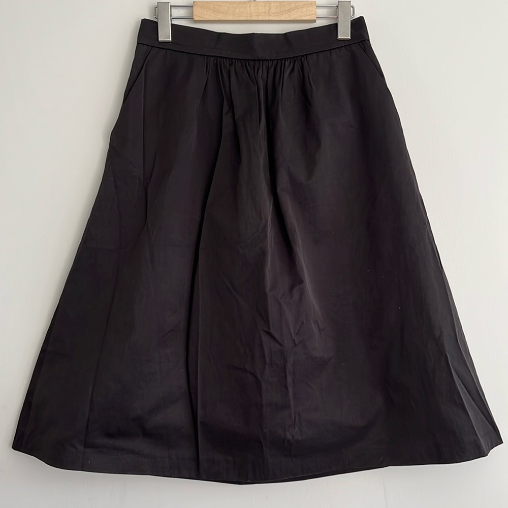 Zara black below the knee A-line skirt with pockets